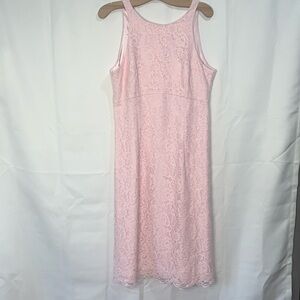 Lace Halter Aline Rose Crush dress